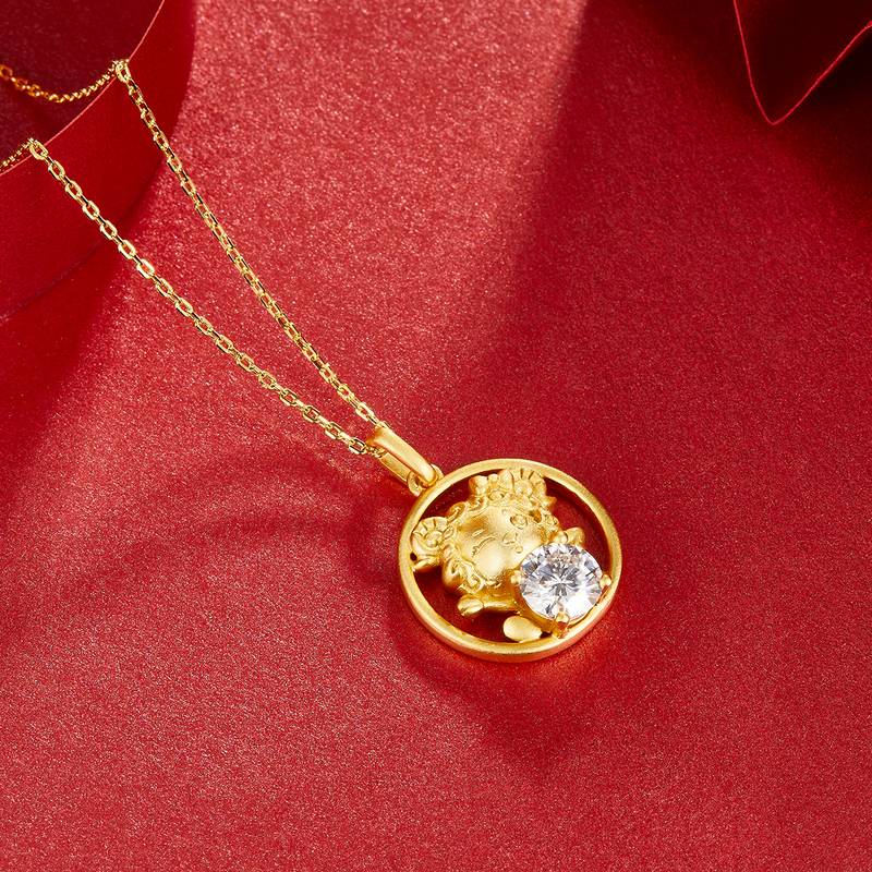 Sheep Moissanite Diamond Necklace 1.0 Carat from the Zodiac Series